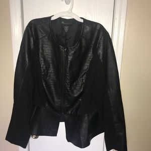 Lane Bryant jacket faux leather size 16